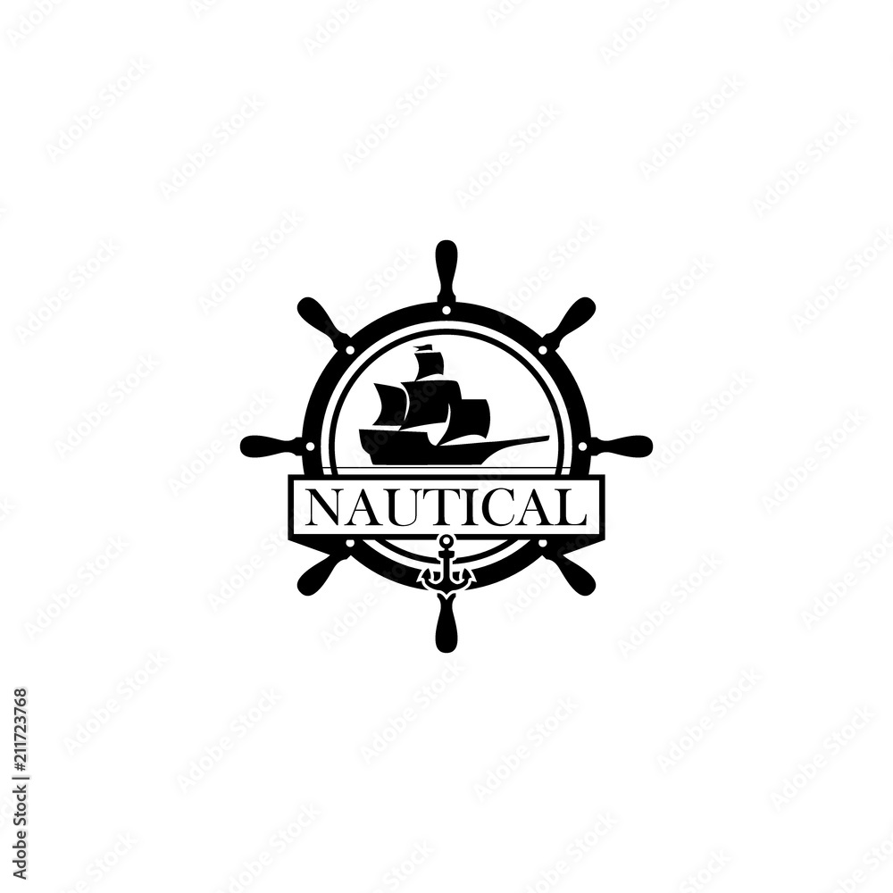 Wall mural Nautical logo