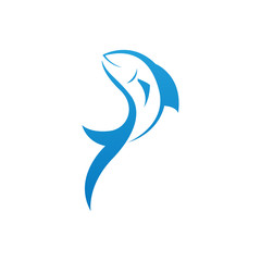 abstract fish logo template vector