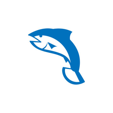 fish logo template vector