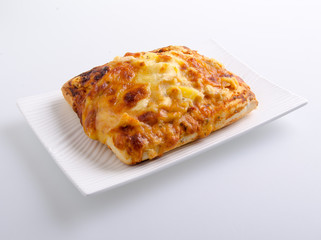 Pizza isolated on white background.