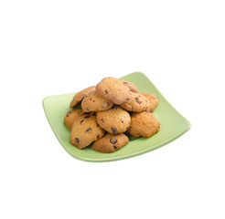Chocolate Chip Cookies Isolated On White Background