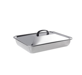 food containers, stainless steel food containers on white background