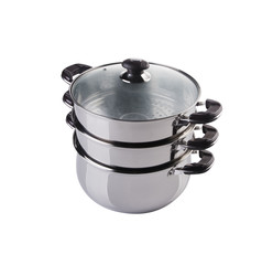 steamer pan on white background