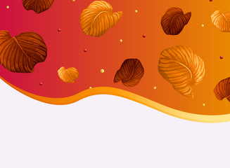 background with bright colors and leafs theme