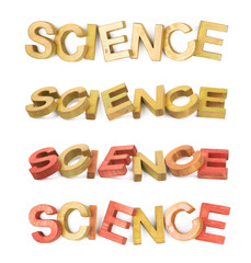 Word made of wooden letters isolated