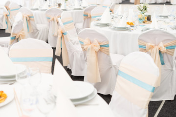 wedding chair with ribbon