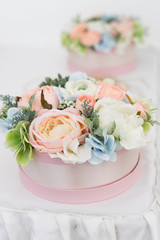 table with flower decoration