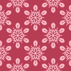 Red floral seamless pattern