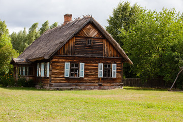 Wooden house in the village