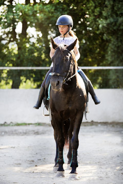 Riding Child And Horse