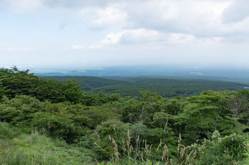 Fototapeta na wymiar 那須高原展望台から観る那須の遠景