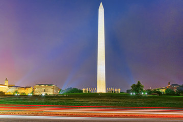 Washington, USA, Washington Monument is an obelisk on the National Mall.