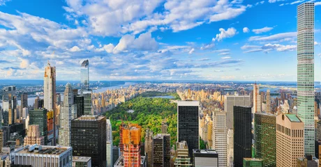 Sierkussen View of Central Park in Manhattan from the skyscraper's observation deck. New York. © BRIAN_KINNEY