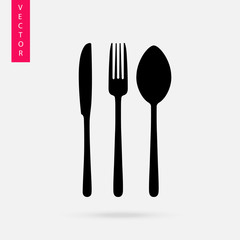 Cutlery icon, Fork and knife