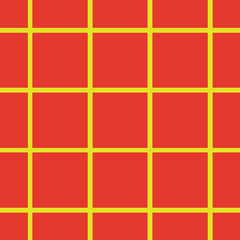 Fototapeta na wymiar Pattern in cell, grid. Seamless background. Bright orange and yellow. For printing on fabric, paper, wrapper. Vector illustration 