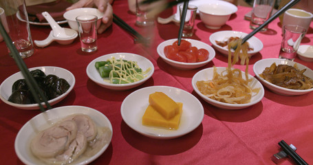 Appetizer in taiwanese restaurant