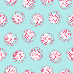 asian style seamless pattern with dancing seeds in soft blue pink