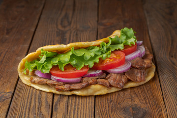 background,barbecue,beef,bread,cabbage,chicken,closeup,dinner,donner,döner,fast,food,greek,green,grilled,gyro,hamburger,health,healthy food,kebab,kebap,lettuce,lunch,meal,meat,onion,orange,pita,roast,