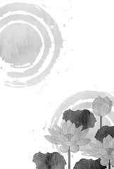 蓮　喪中　はがき　背景