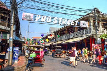 Fototapeta premium Siem Reap Pub Street