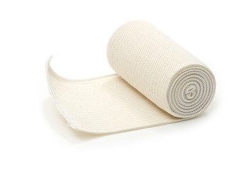medical bandage roll on white