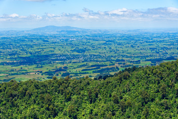 Vista of the Waikato region from Mt Pirongia