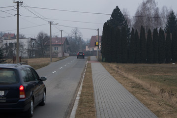 Car speed measurements in a small village