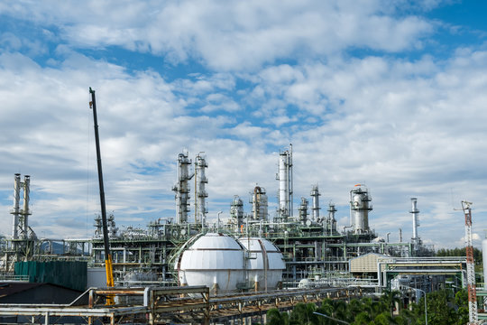 oil refinery plant during maintenances and services