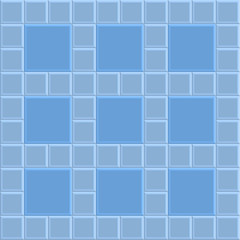 3D brick stone pavement texture background, blue vector illustration pattern