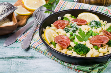 Traditional pasta with vegetables