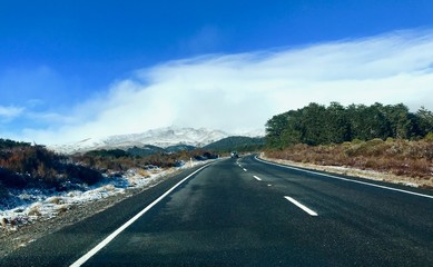 Road leading to Whakapapa Ski Field, Ruapehu