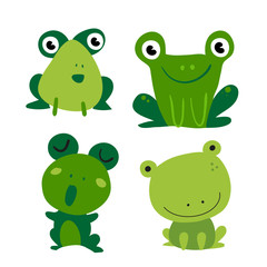 frogs vector collection design