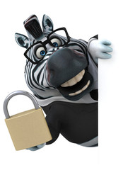 Fun zebra - 3D Illustration © Julien Tromeur