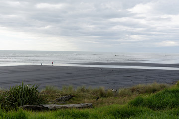 Black sand beach