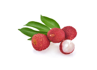 Lychee isolated on white background
