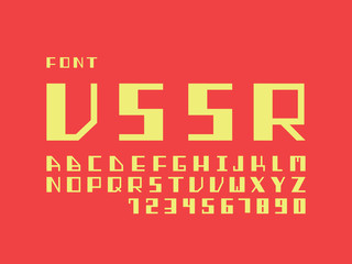 USSR font. Vector alphabet 