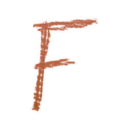 Single hand drawn letter isolated