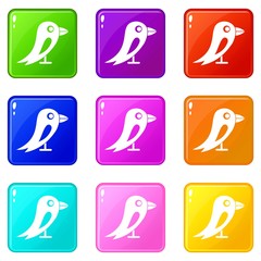 Social network bird in simple style isolated on white background vector illustration