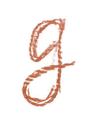Single hand drawn letter isolated