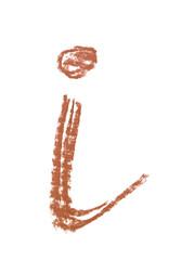 Single hand drawn letter isolated