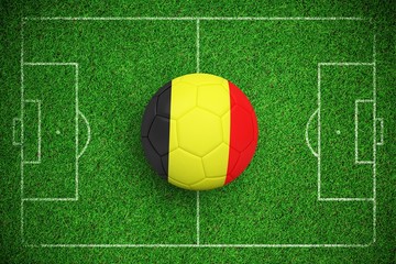 Obraz premium Composite image of football in germany colours