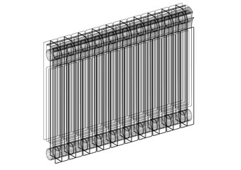 Heating radiator Architect Blueprint - isolated