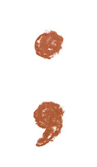 Hand drawn semicolon symbol isolated