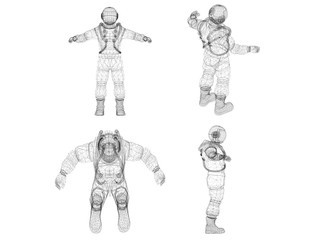 cosmonaut - Architect Blueprint - isolated © Marko