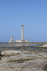 le phare et le sémaphore de Gatteville à Gatteville le phare dans le Cotentin ,Manche,Normandie