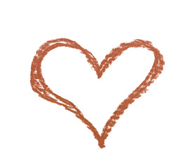 Hand drawn heart shape isolated