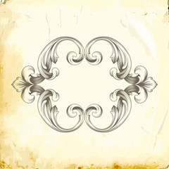 Vector baroque of vintage elements for design.