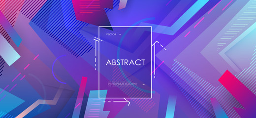 Colorful geometric background. Abstract shapes composition