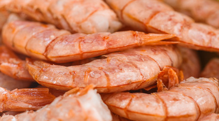 Shrimps. Fresh tiger prawns  for grilling