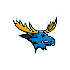 Bull Moose Head Mascot